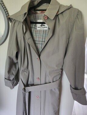 Vintage Misty Harbor Lined Trench Coat With Belt
